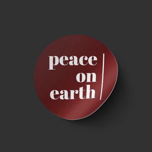 Peace On Earth Christmas Minimalist Labels