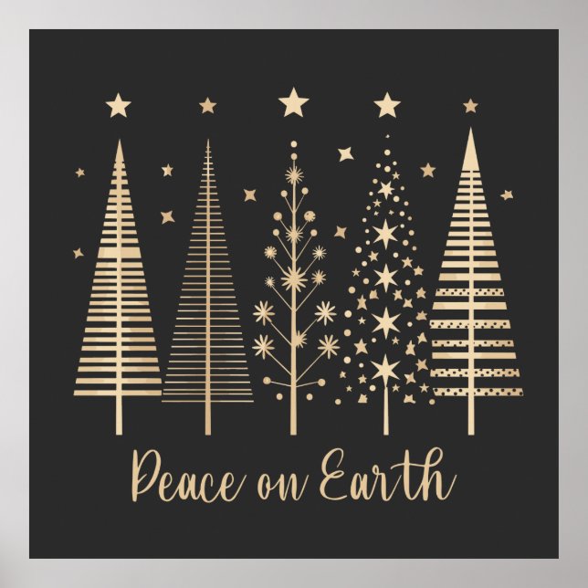 Peace on Earth Christmas Minimalist Poster (Front)