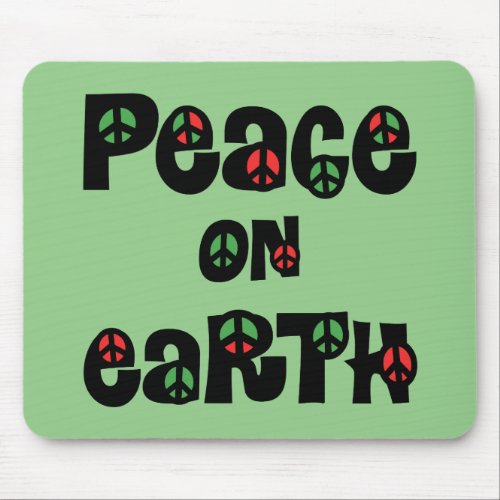 Peace On Earth Christmas Mouse Pad