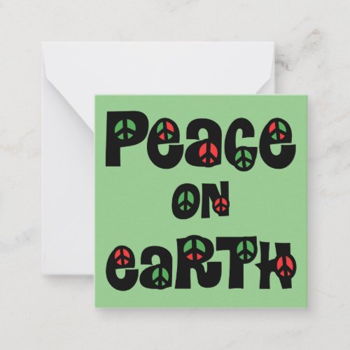 Peace On Earth Christmas Note Card
