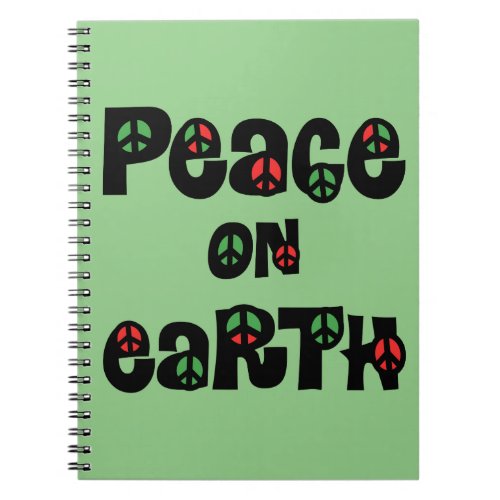 Peace On Earth Christmas Notebook