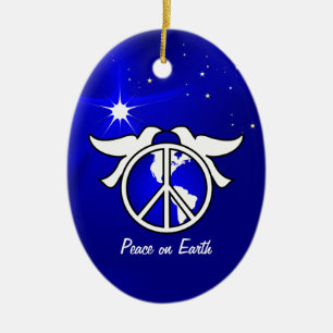 Peace on Earth Christmas Ornament Template