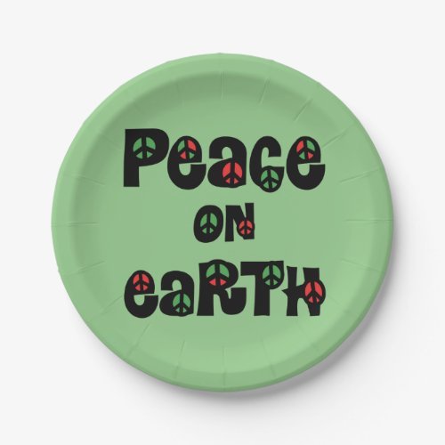 Peace On Earth Christmas Paper Plates