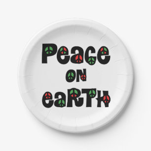 Peace On Earth Christmas Paper Plates