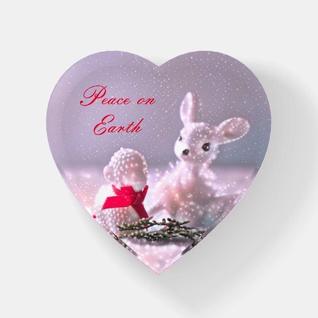 Peace on Earth Christmas Paperweight (Front)