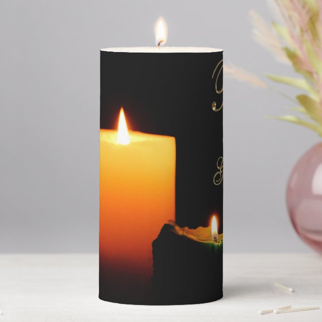 Peace on Earth Christmas Pillar Candle (In Situ)