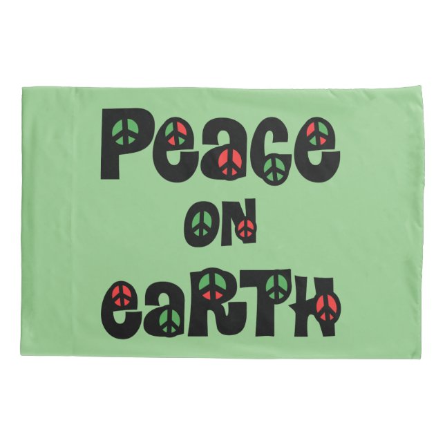 Peace On Earth Christmas Pillow Case (Back)