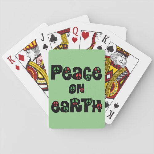 Peace On Earth Christmas Playing Cards