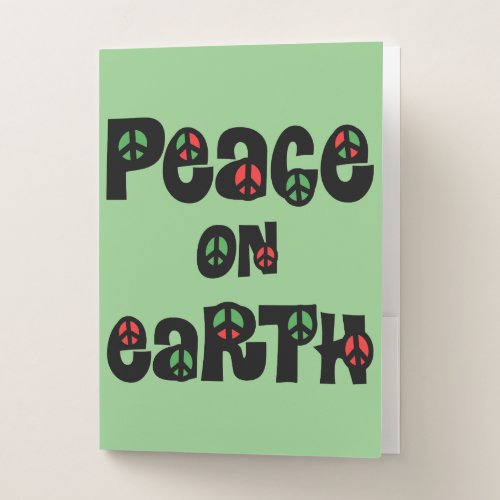 Peace On Earth Christmas Pocket Folder