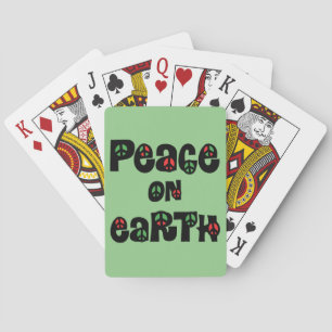 Peace On Earth Christmas Poker Cards