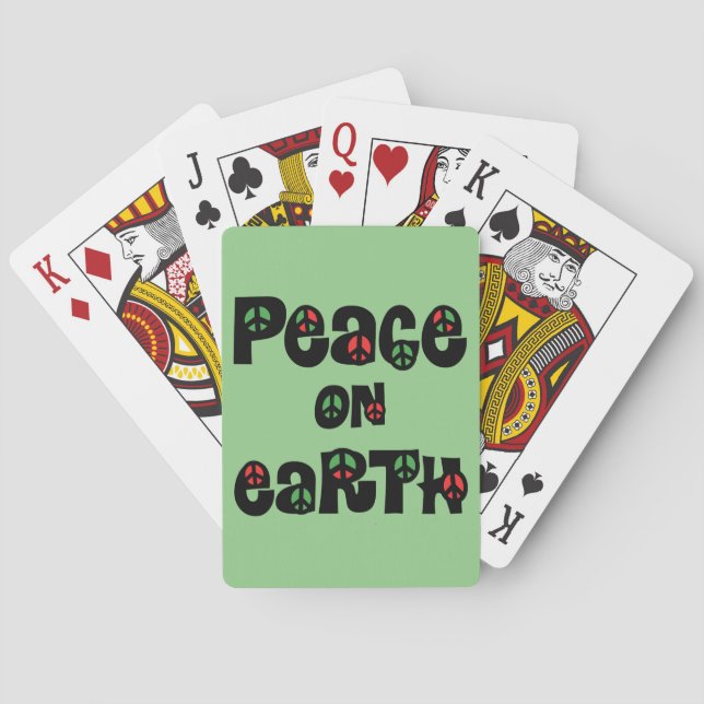 Peace On Earth Christmas Poker Cards (Back)