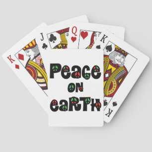 Peace On Earth Christmas Poker Cards