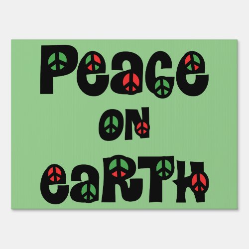 Peace On Earth Christmas Sign