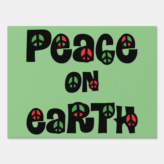 Peace On Earth Christmas Sign (Front)