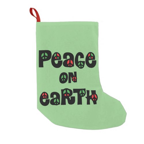 Peace On Earth Christmas Small Christmas Stocking