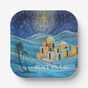 Peace on Earth Christmas Star of Bethlehem Napkins Paper Plates