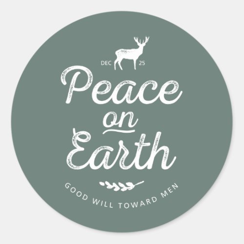Peace on Earth Christmas Stickers