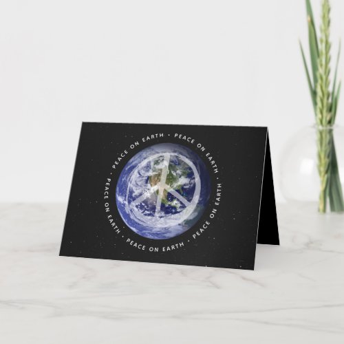 PEACE on Earth _ Christmas Symbol Sign Corporate Holiday Card