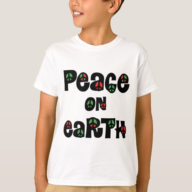 Peace On Earth Christmas T-Shirt (Front)