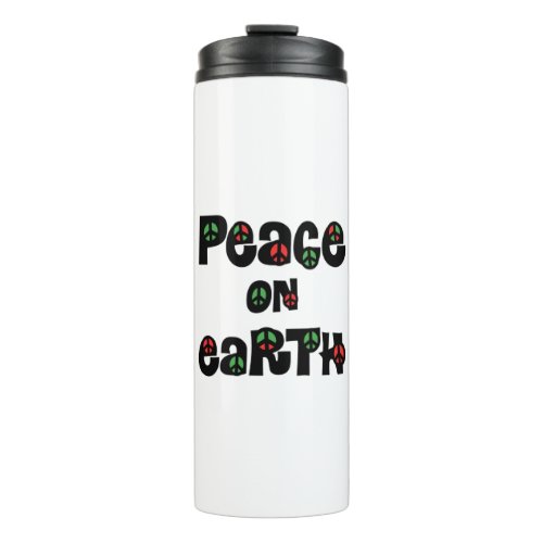 Peace On Earth Christmas Thermal Tumbler