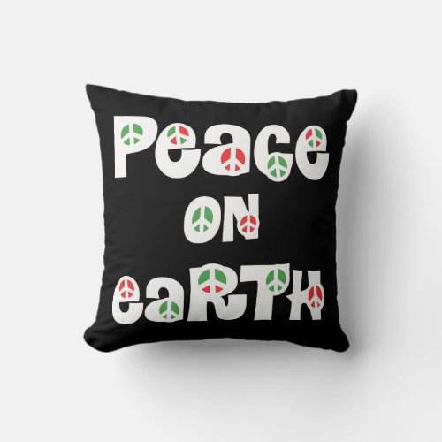 Peace On Earth Christmas Throw Pillow