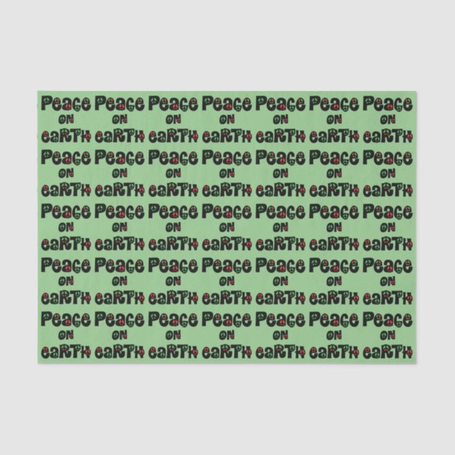 Peace On Earth Christmas Tissue Paper (Front)