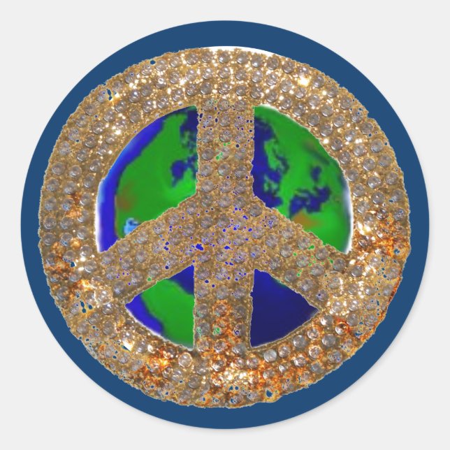 Peace on Earth Classic Round Sticker (Front)