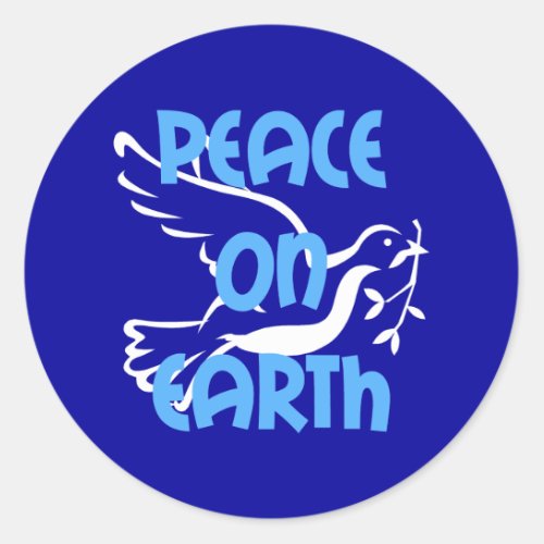 Peace on earth classic round sticker