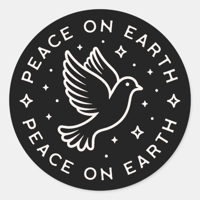 Peace on earth classic round sticker (Front)