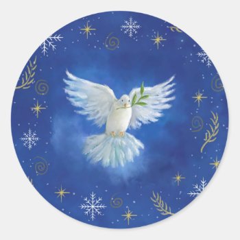 Peace On Earth Classic Round Sticker by patrickhoenderkamp at Zazzle