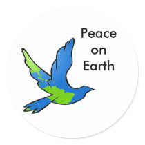 Peace On Earth Classic Round Sticker