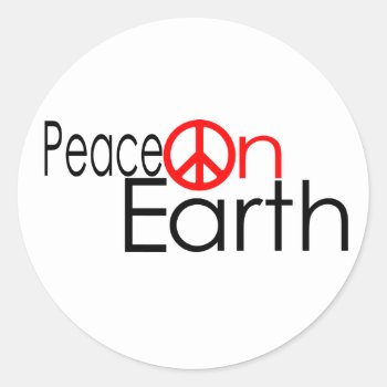 Peace On Earth Classic Round Sticker by NhanNgo at Zazzle