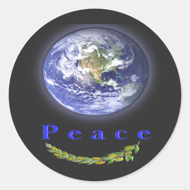 Peace on Earth Classic Round Sticker (Front)