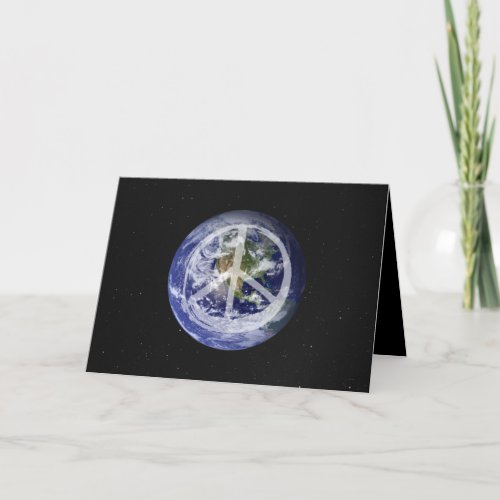 PEACE on Earth _ Corporate Christmas Symbol Sign   Holiday Card