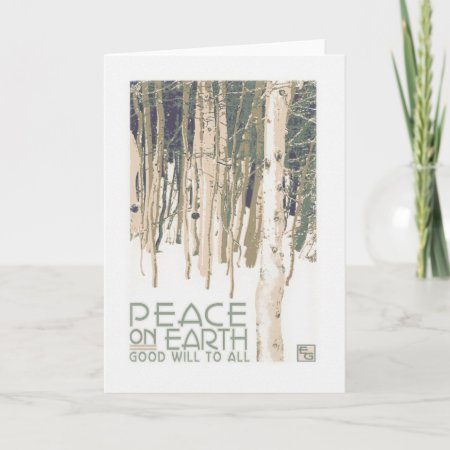 Peace On Earth Craftsman Christmas Card
