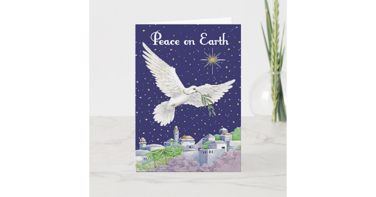Peace On Earth Custom Greetings Card | Zazzle