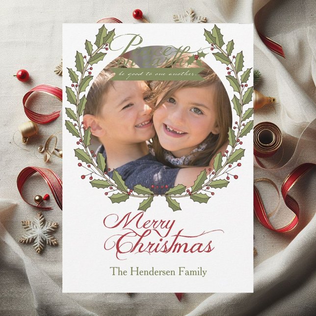 Peace on Earth Customized Photo Christmas Holiday (Creator Uploaded)