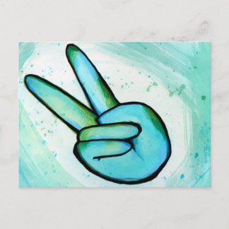 Peace on Earth Day Peace Sign Art Peaceful         Postcard