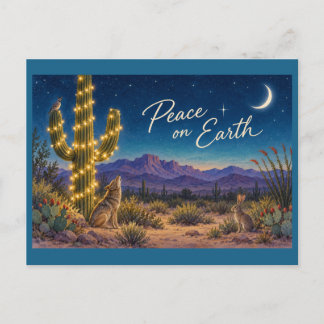 Peace on Earth - Desert landscape and wildlife Postcard