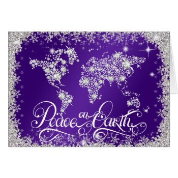 Peace on Earth Diamonds Royal Purple PERSONALIZED Card 