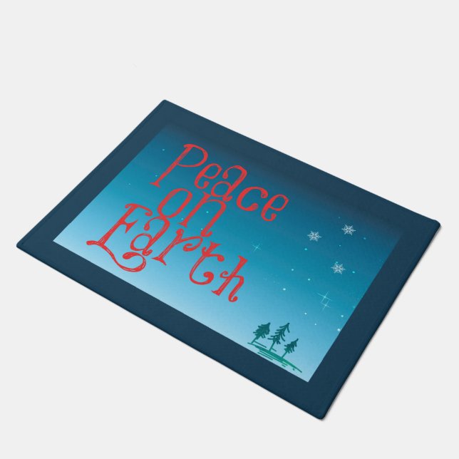 Peace on Earth Doormat (Angled)