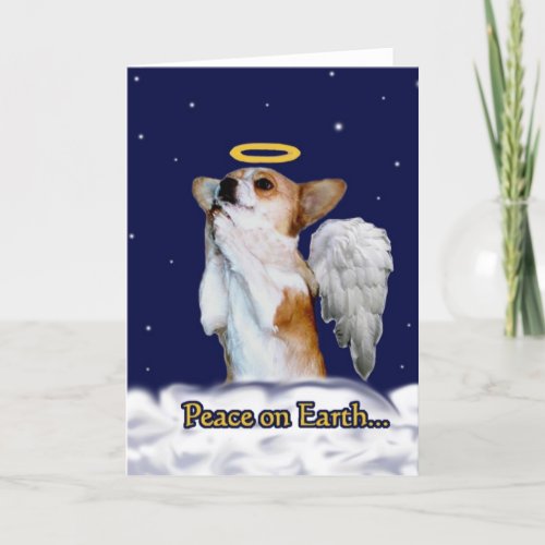 Peace on Earth Dott Angel Holiday Card