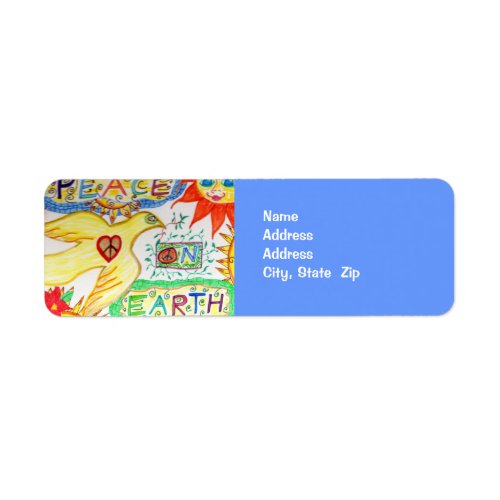 Peace on Earth Dove Address Label