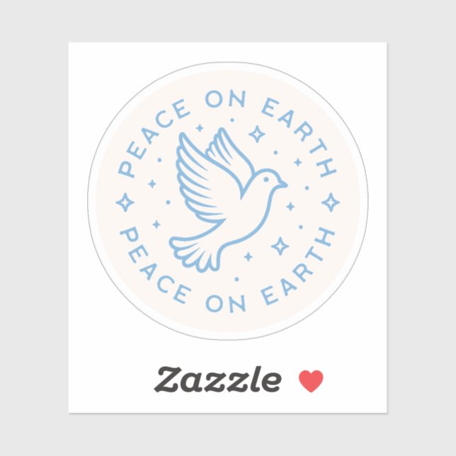 Peace on earth dove angelcore girly aesthetic sticker (Sheet)
