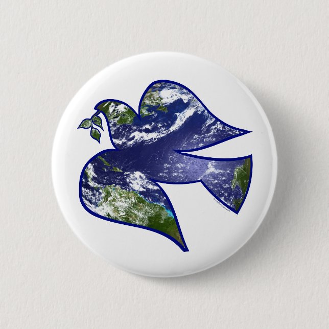 Peace on Earth Dove Button (Front)