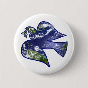 Peace on Earth Dove Button
