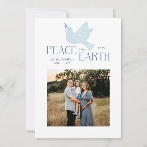 Peace on Earth Dove Christmas Holiday Card