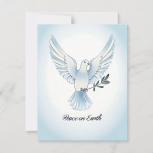 Peace on Earth Dove Holiday Card