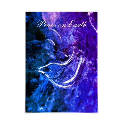 Peace on Earth Dove Ice Patterns Christmas Card
