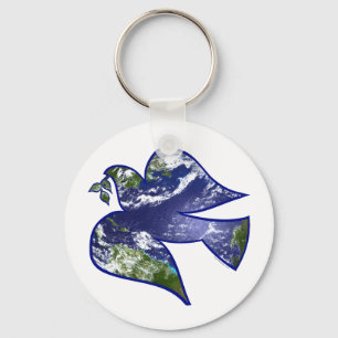 Peace on Earth Dove Keychain